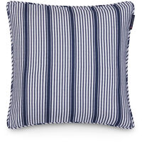 Classic Striped Organic Cotton Twill Tyynynpäällinen 50x50 cm Valkoinen / Beige