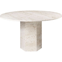 Epic Matbord Rund Ø130 cm White Travertine