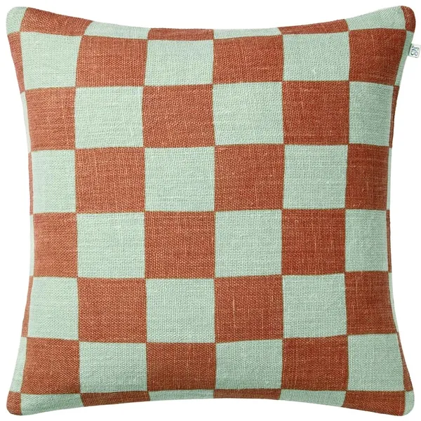 Buffalo Check Tyynynpäällinen 50x50 cm Aqua / Apricot Orange