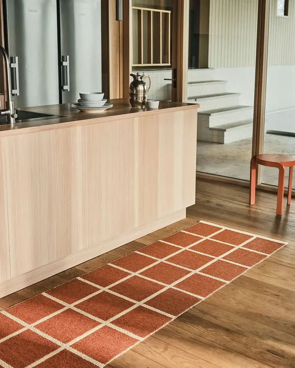 Criss Plastmatte Brick / Cream 70x150 cm
