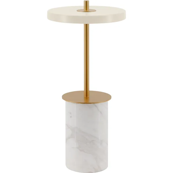 Asteria Move Mini Bordslampa Portabel Vit Marmor