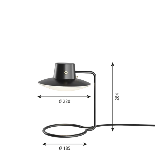 AJ Oxford Bordslampa 280 mm Svart / Opal