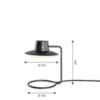 AJ Oxford Bordslampa 280 mm Svart / Opal