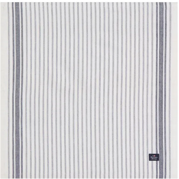 Icons Striped Organic Cotton Oxford Serviet Beige / Hvid
