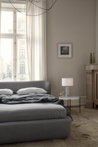 TS Sofabord 55 cm Sort / Hvidt Carrara marmor