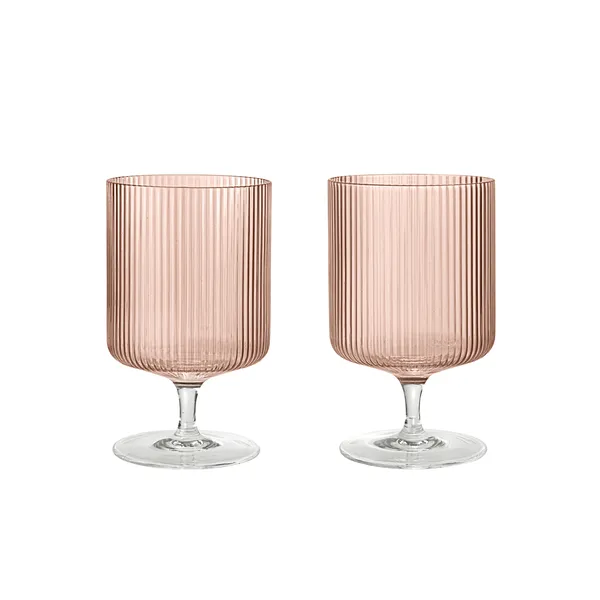 Ripple Vinglass 2-pk Blush