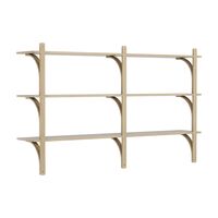 Levi Wall Shelf 180 cm Medium Brass / Naturlack Oak
