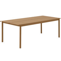 Linear Bord Stål 90x220 cm Burnt Orange