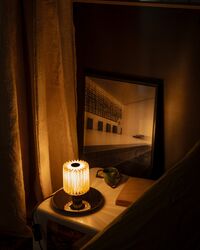 In the Sun 220 Table Lamp Silver / Gold Mesh