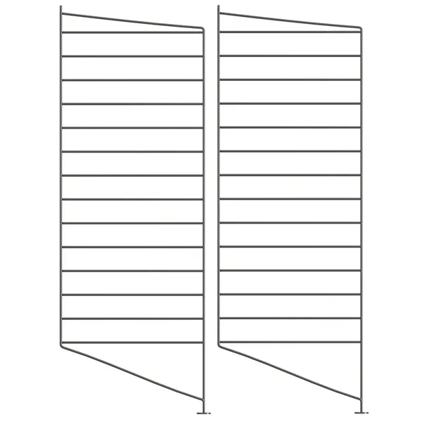 String Paneelit Lattia 30x85 cm 2 kpl:n pakkaus Tummanharmaat