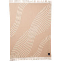 Waves Recycled Wool Jacquard Huopa 130x170 cm Beige/Luonnonvalkoinen