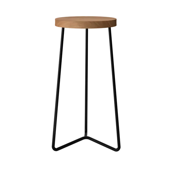 Taburet V1 Teak / Sort