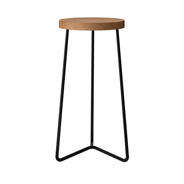 Taburet V1 Teak / Sort