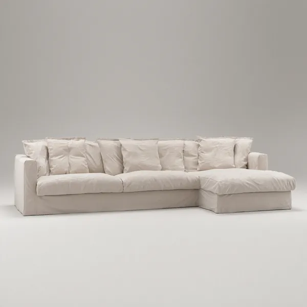 Le Grand Air 3-Personers Sofa Bomuld Divan Højre Beige
