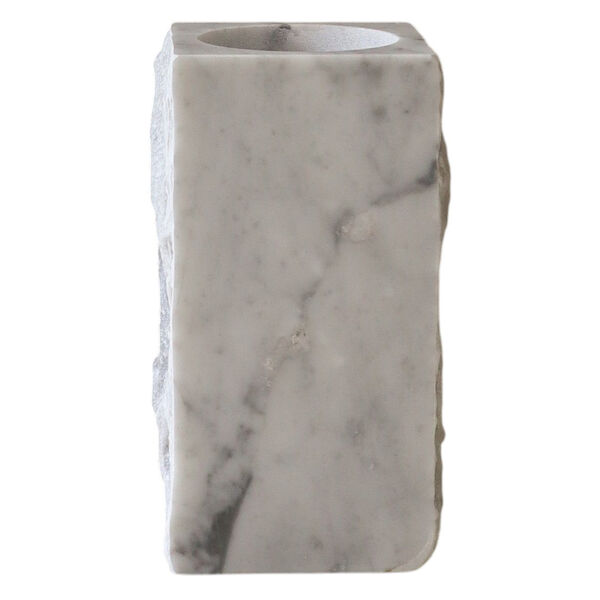 Edge Vase Large White Carrara