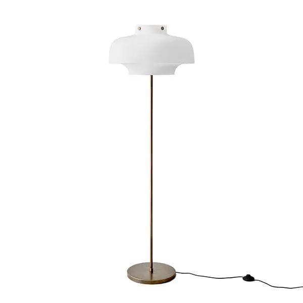 Copenhagen SC14 Gulvlampe Opal Glas & Messing