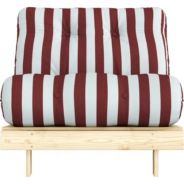 Roots Sovesofa 90x200 cm Bourgogne / Lyseblå