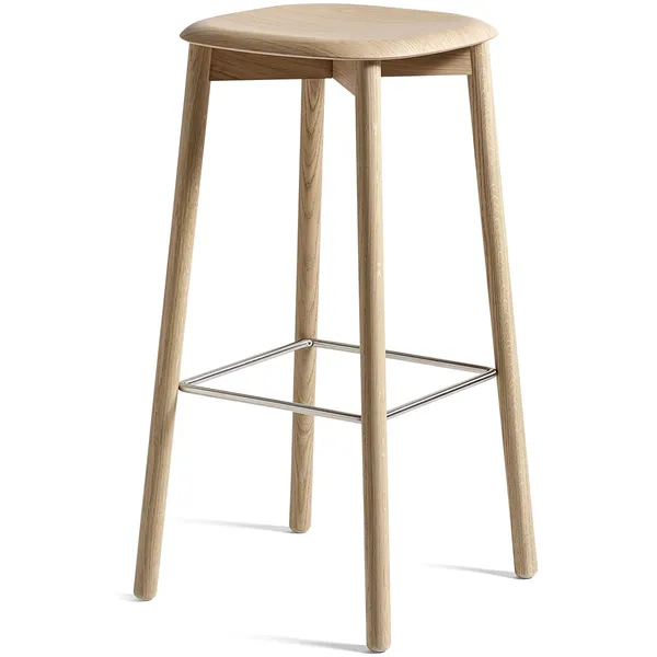 Soft Edge 32 High Bar Stool Water-based Lacquered Oak