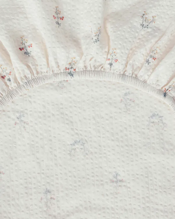 La Fraise Seersucker Fitted Sheet Double 160x200 cm