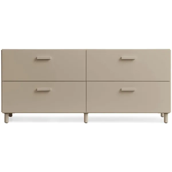 Relief Kommode Lav med Ben Beige