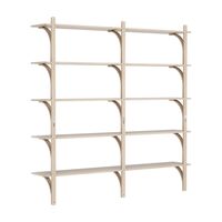 Levi Wall Shelf 180 cm Big Brass / White Pigmented Oak