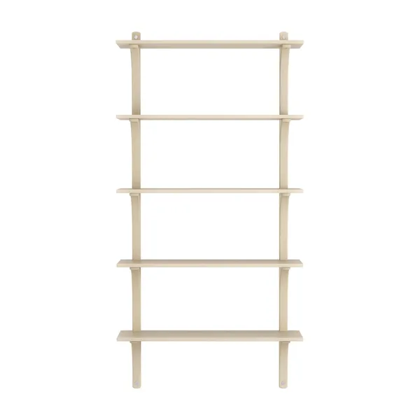 Levi Wall Shelf 90 cm Big Aluminium / Naturlack Ash