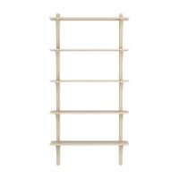 Levi Wall Shelf 90 cm Big Aluminium / Naturlack Ash