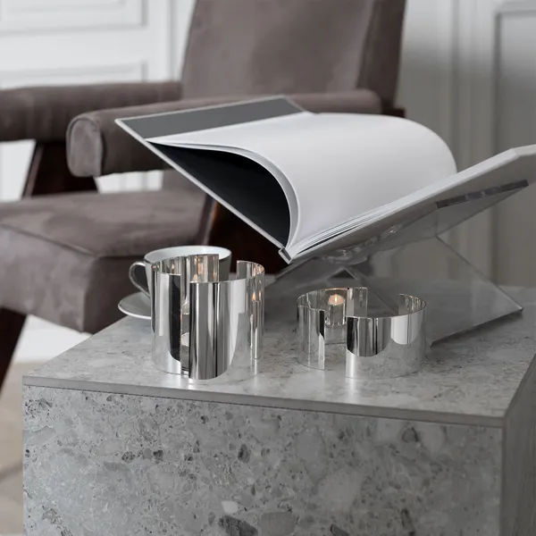 Infinity Candle Holder Large Silver