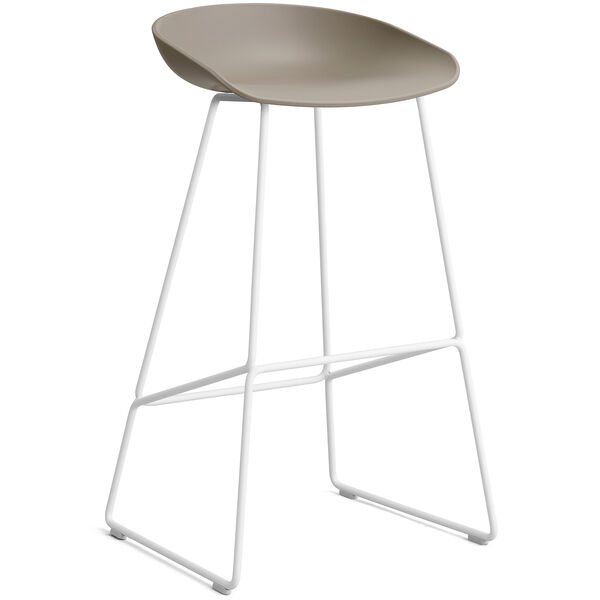 AAS 38 2.0 Barstol 75 cm Rustfrit Stål Hvid / Kaki