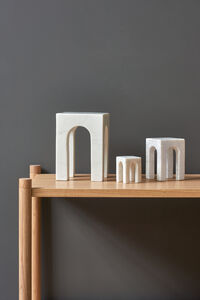 Arkis Bookend Bokstöd 3 Delar Vit