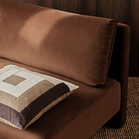 Border Patchwork Pute 50x50 cm Dark Sand / Coffee