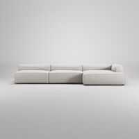 Grand 5-Sitssoffa schäslong Höger Minetyg Moon White