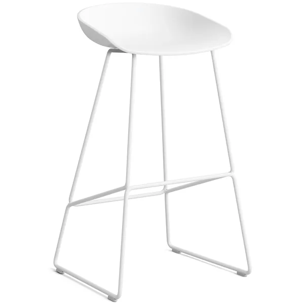 AAS 38 2.0 Barstol 75 cm Rostfritt Stål Vit / Vit
