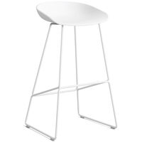 AAS 38 2.0 Barstol 75 cm Rostfritt Stål Vit / Vit