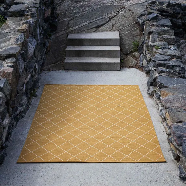 Diamond Dhurry Gulvteppe 184x280 cm Masala Yellow
