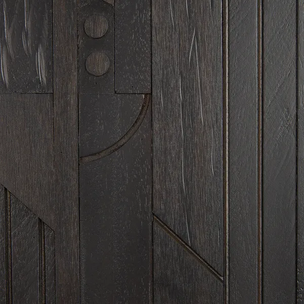 Teak Mosaik Sideboard Fyra Dörrar