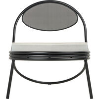 Copacabana Loungestol Sort / Leslie Stripe 020