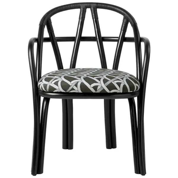 Bistra Spisestol Med Armlener Ebony / Reales Pattern 003