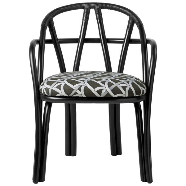 Bistra Spisestol Med Armlæn Ebony / Reales Pattern 003