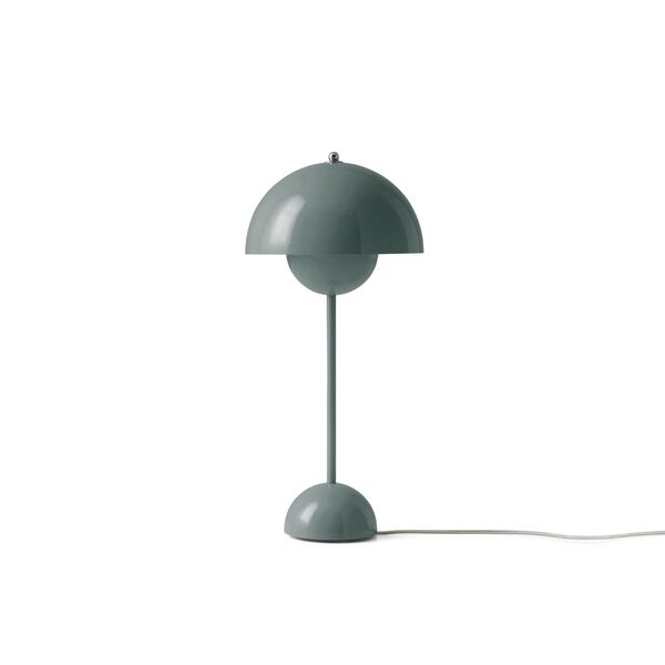 Flowerpot VP3 Pöytävalaisin Valmistettu PVC:stä Valmistettu maalatusta metallista Stone Blue