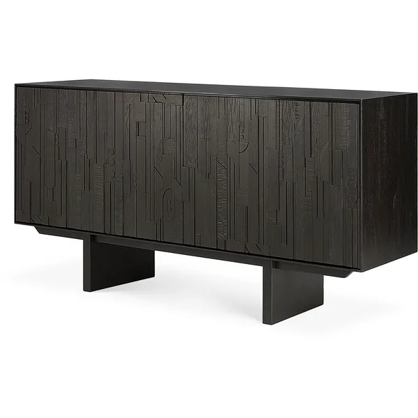 Teak Mosaik Skjenk Tre Dører