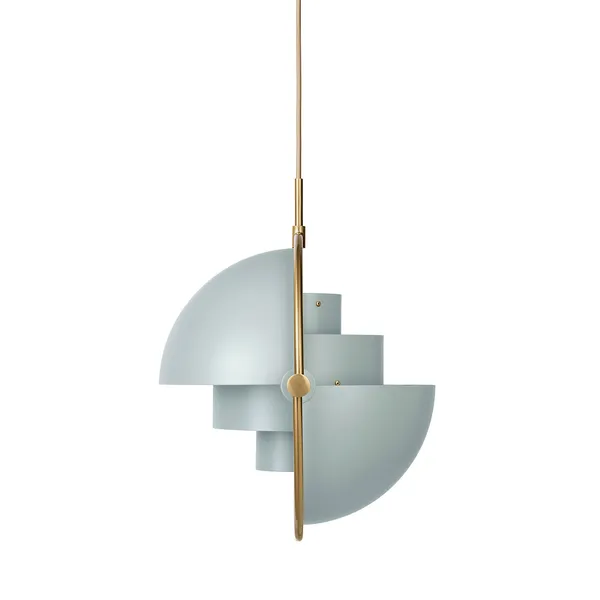 Multi-Lite Pendel 36 cm Messing / Sea Grey Semimat