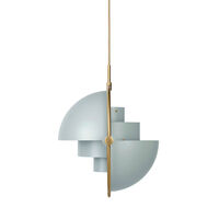 Multi-Lite Pendel 36 cm Messing / Sea Grey Semimat