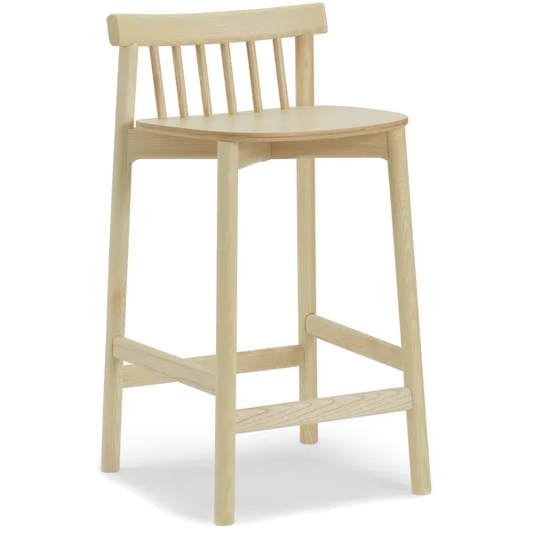 Pind Barstol 65 cm Klarlakkert Ask