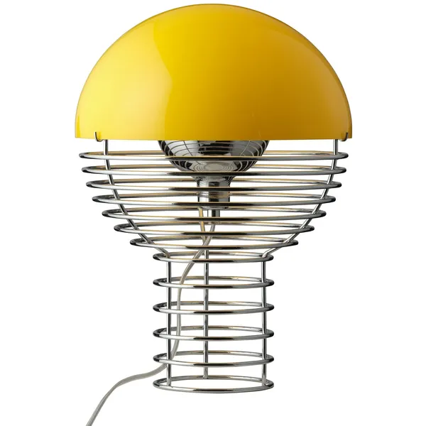 WIre Bordslampa 30 cm Krom / Gul