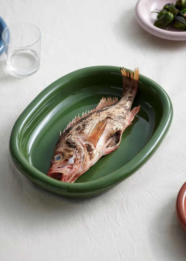 Barro Oval Dish Large Green
