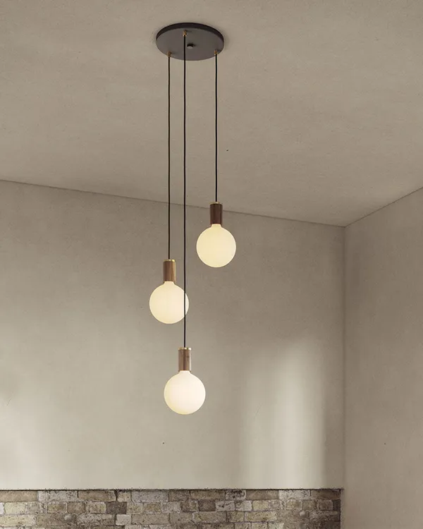 Triple Pendant Walnut