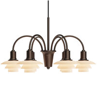 PH 1/1 Lysekrone Med 6 Armer Centenary Edition Aged Brass / Dusty Terracotta
