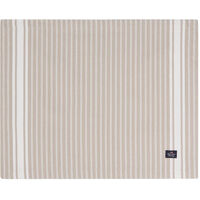 Icons Striped Organic Cotton Oxford Tabletti Beige / Valkoinen