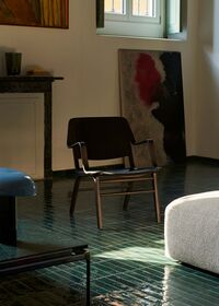 AX HM11 Lounge-Tuoli Dark Stained Oak